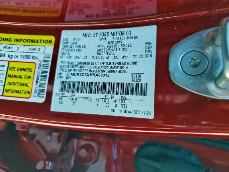 2021 FORD BRONCO SPORT OUTER BANKS  