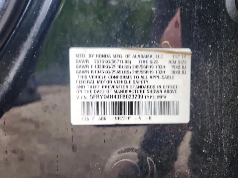2015 ACURA MDX TECHNOLOGY  