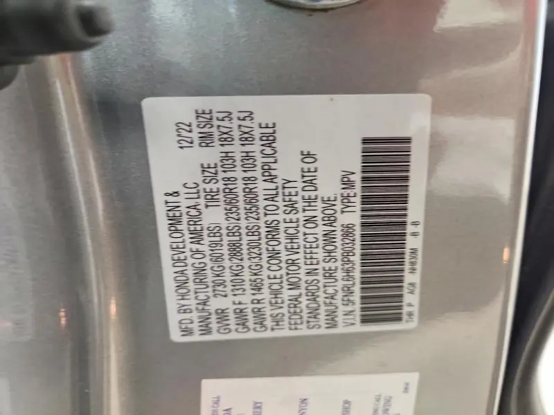 2023 HONDA ODYSSEY EXL  