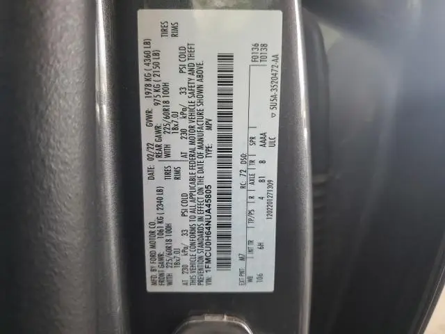 2022 FORD ESCAPE SEL  