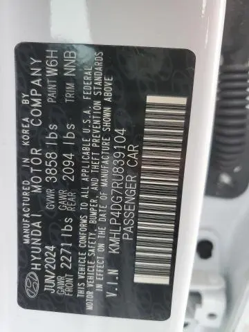 2024 HYUNDAI ELANTRA LIMITED  