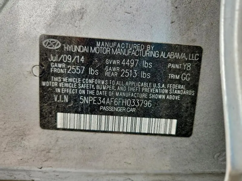 2015 HYUNDAI SONATA SPORT  