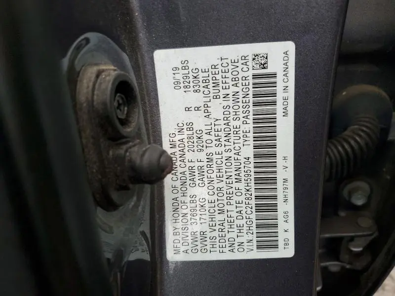 2019 HONDA CIVIC SPORT  