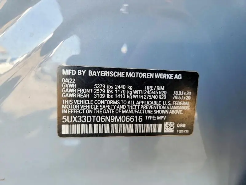 2022 BMW X4 XDRIVE30I  