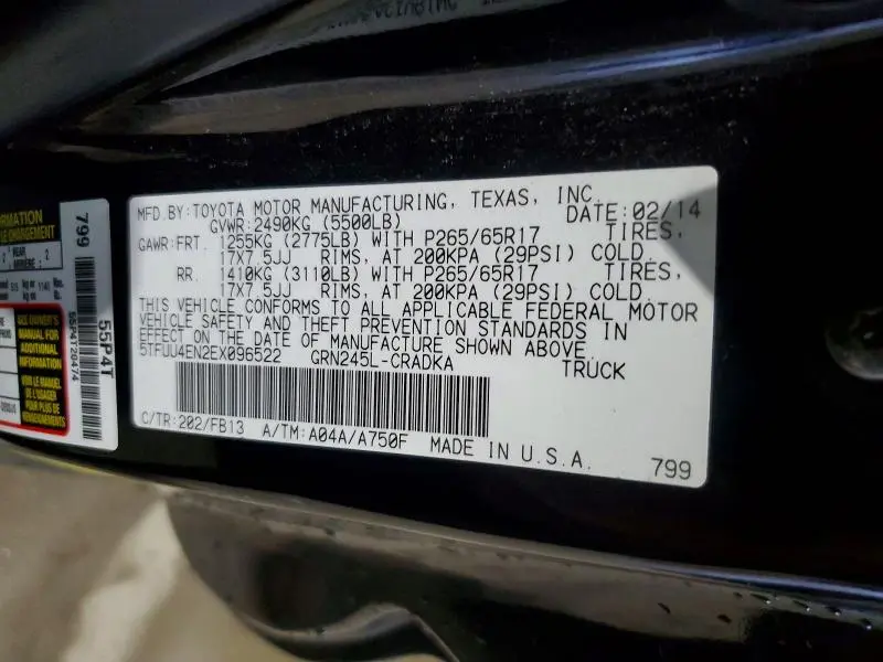 2014 TOYOTA TACOMA V6  