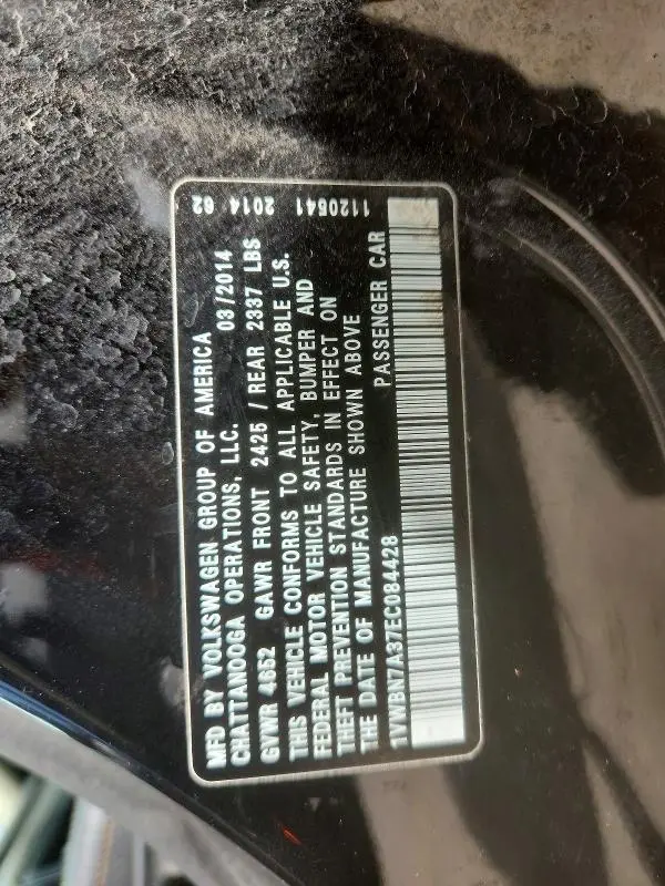 2014 VOLKSWAGEN PASSAT SE  
