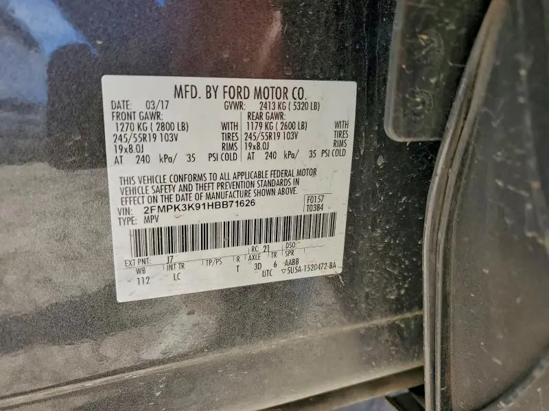 2017 FORD EDGE TITANIUM  