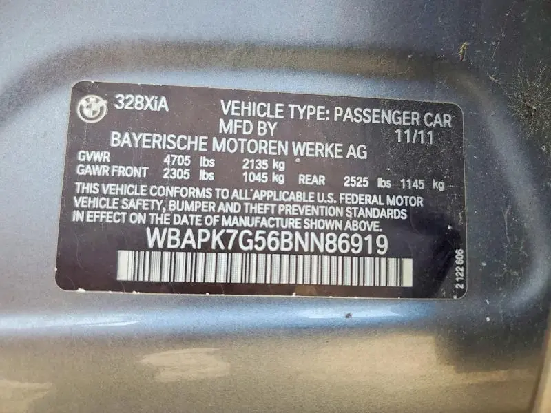 2011 BMW 328 XI  