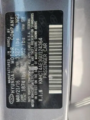 2016 HYUNDAI ACCENT SE  