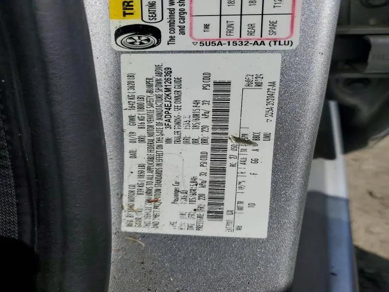 2019 FORD FIESTA SE  
