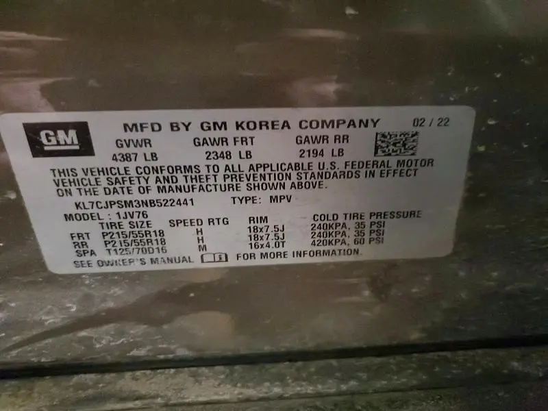 2022 CHEVROLET TRAX 1LT  