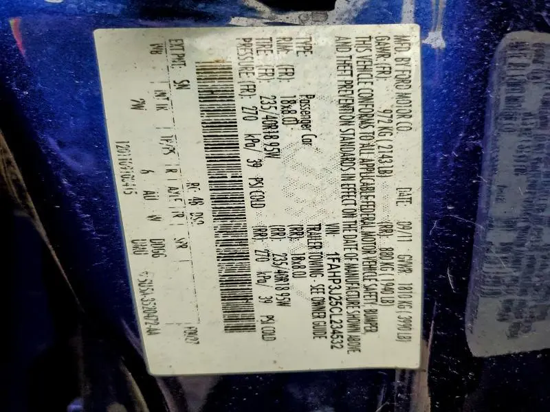 2012 FORD FOCUS TITANIUM  