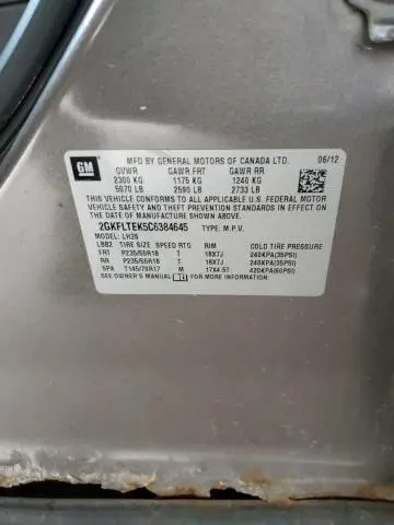 2012 GMC TERRAIN SLE  