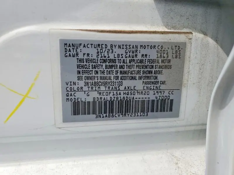 2024 NISSAN SENTRA SV  