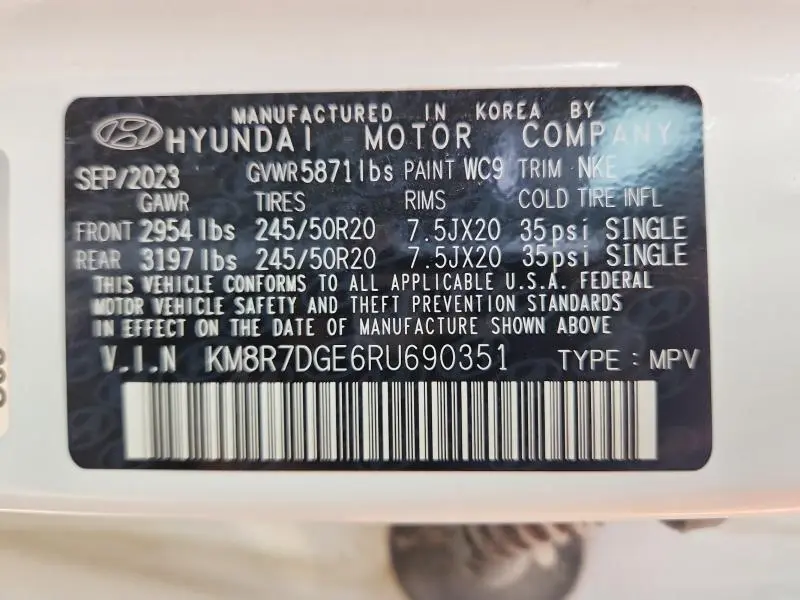2024 HYUNDAI PALISADE CALLIGRAPHY NIGHT EDITION  