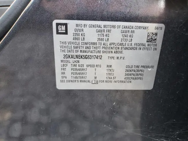 2016 GMC TERRAIN SLE  