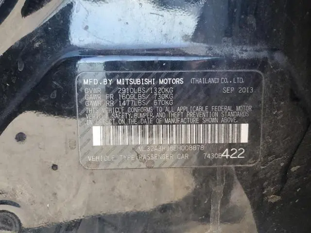 2014 MITSUBISHI MIRAGE DE  