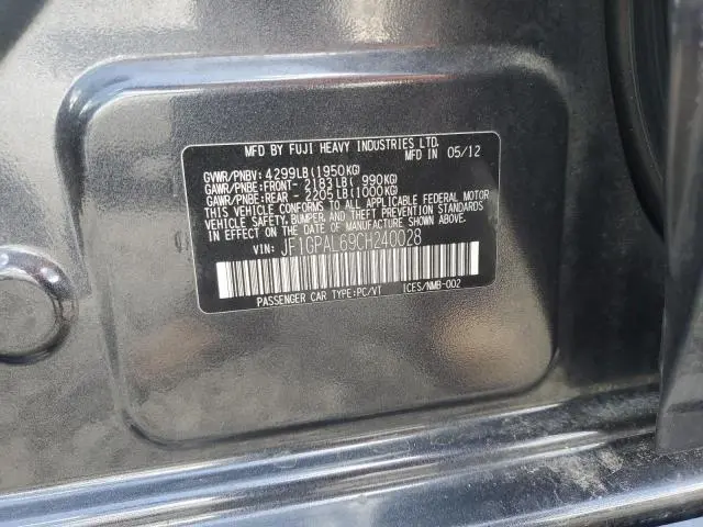 2012 SUBARU IMPREZA SPORT PREMIUM  