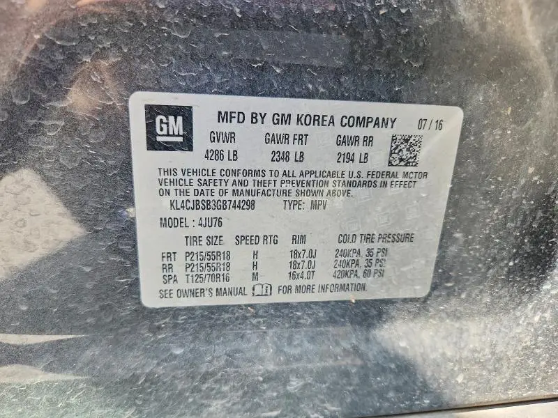 2016 BUICK ENCORE CONVENIENCE  