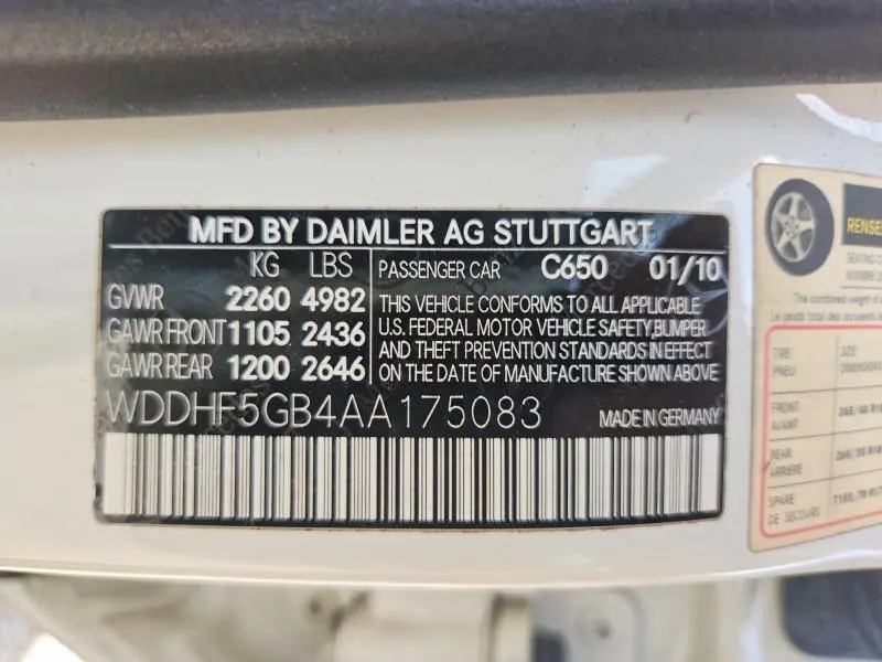 2010 MERCEDES-BENZ E 350  