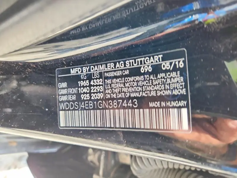 2016 MERCEDES-BENZ CLA 250  
