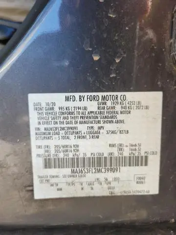 2021 FORD ECOSPORT S  