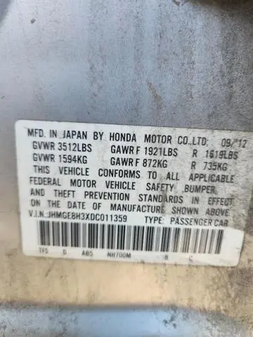 2013 HONDA FIT   