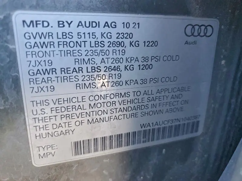 2022 AUDI Q3 PREMIUM 40  