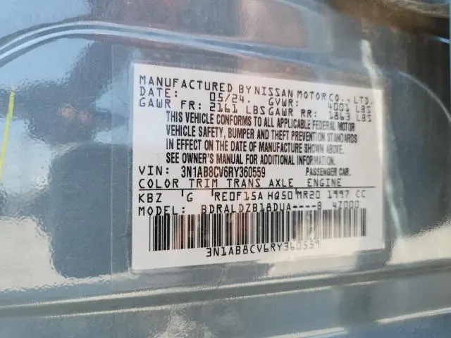 2024 NISSAN SENTRA SV  