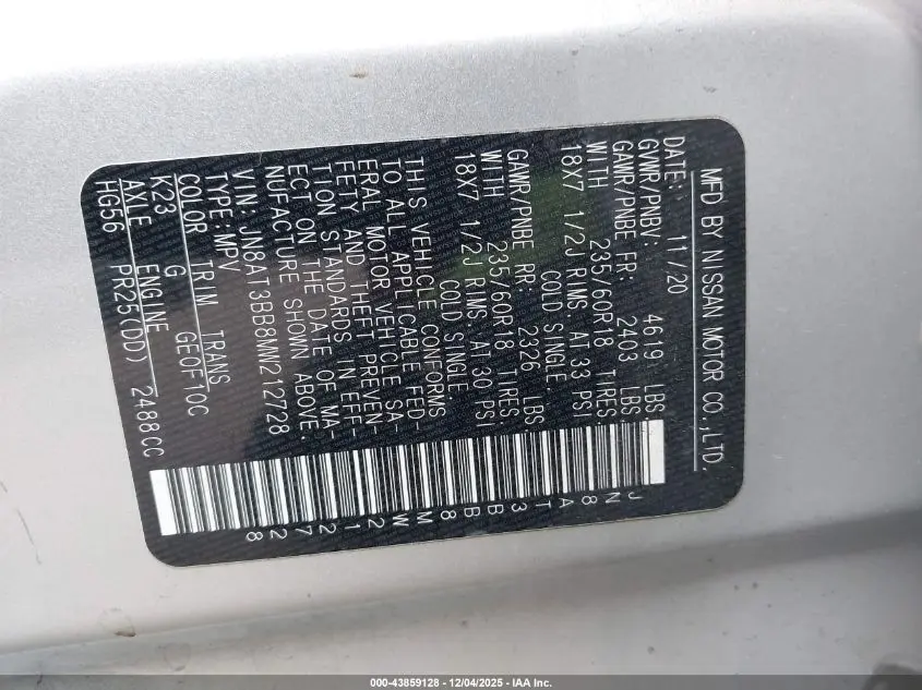 2021 NISSAN ROGUE SV INTELLIGENT AWD