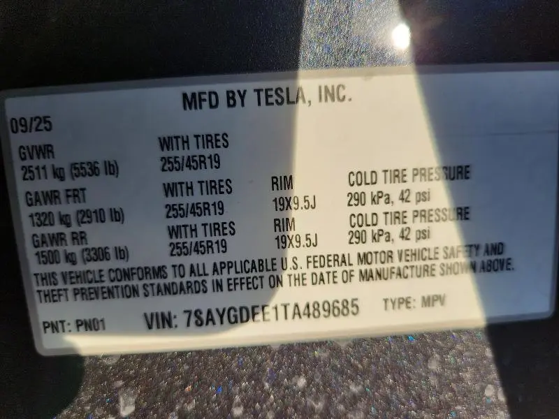 2026 TESLA MODEL Y   