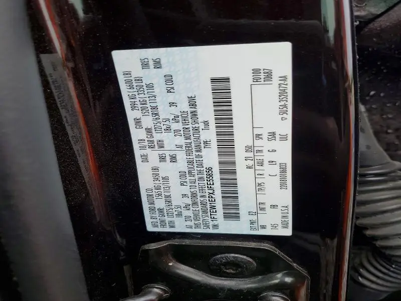 2018 FORD F150 SUPERCREW  