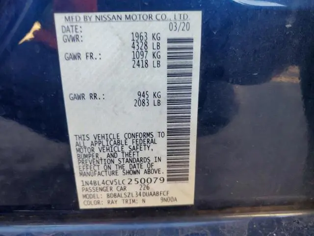 2020 NISSAN ALTIMA SR  