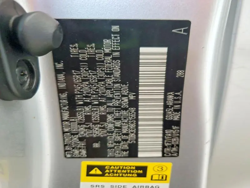 2012 TOYOTA HIGHLANDER BASE  