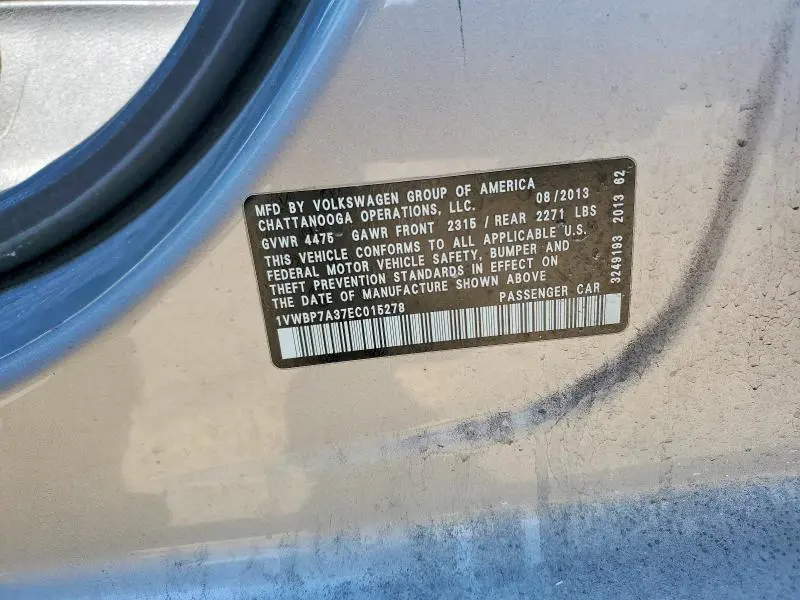 2014 VOLKSWAGEN PASSAT SE  