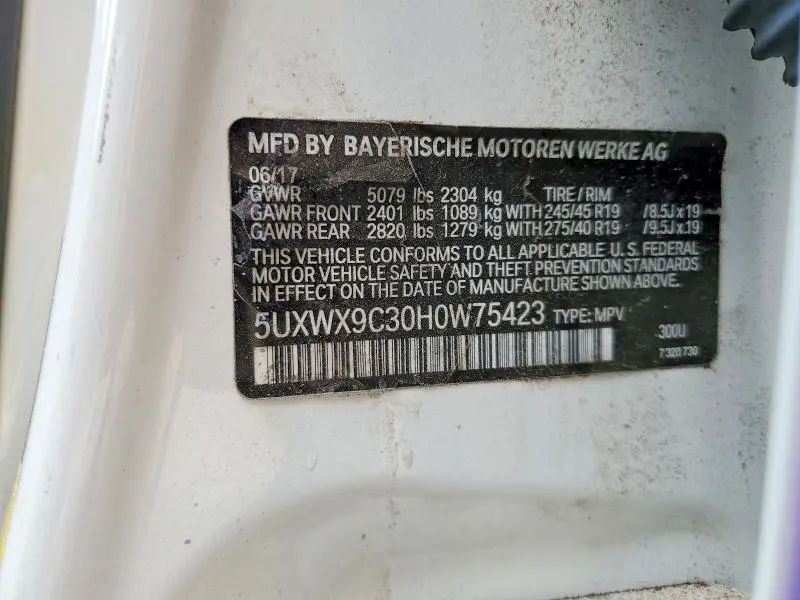 2017 BMW X3 XDRIVE28I  