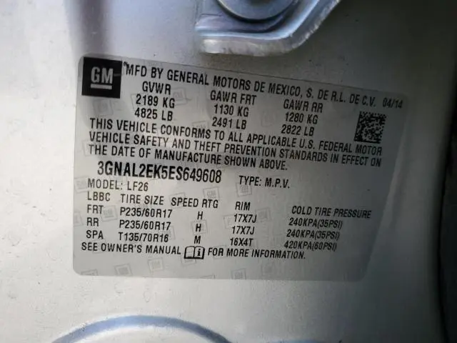 2014 CHEVROLET CAPTIVA LS  