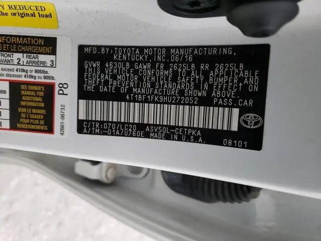 2017 TOYOTA CAMRY LE