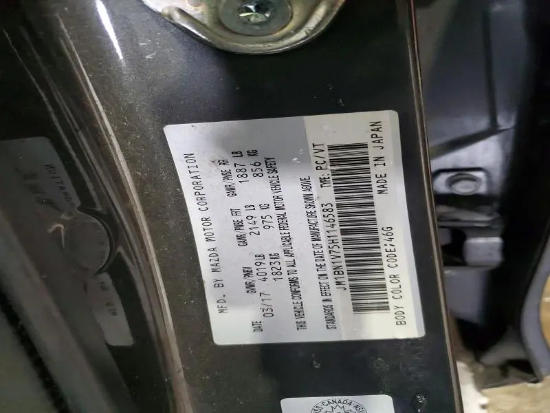 2017 MAZDA 3 TOURING  