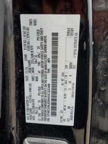 2017 FORD ESCAPE TITANIUM  