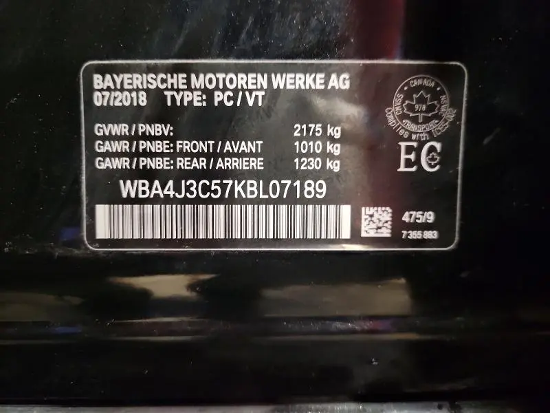 2019 BMW 430XI GRAN COUPE  