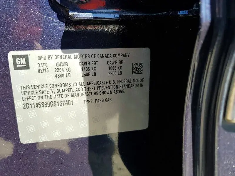 2016 CHEVROLET IMPALA LTZ  