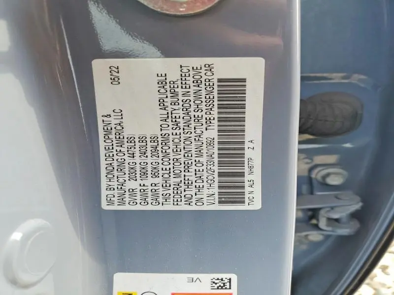 2022 HONDA ACCORD SPORT  