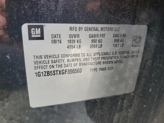 2016 CHEVROLET MALIBU LS  