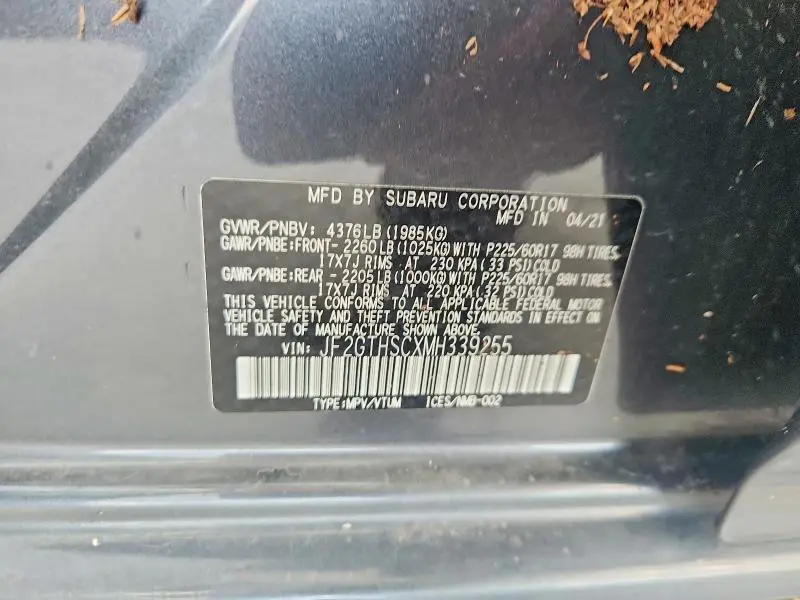 2021 SUBARU CROSSTREK SPORT  
