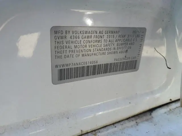 2012 VOLKSWAGEN CC SPORT  