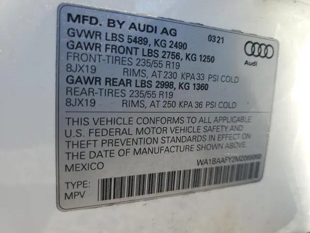 2021 AUDI Q5 PREMIUM PLUS