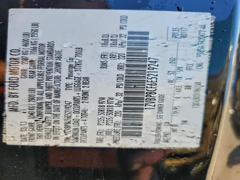 2014 FORD MUSTANG GT  