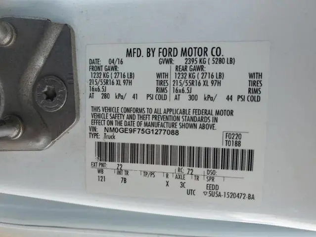 2016 FORD TRANSIT CONNECT XLT  