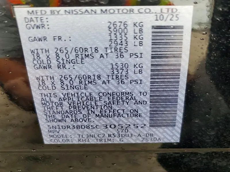 2025 NISSAN PATHFINDER ROCK CREEK  